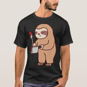 Luiaard Schilderen In Slaap Vallen Ironisch Lui Mo T-shirt