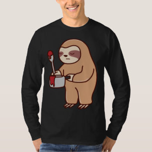 Luiaard Schilderij In Slaap Vallen Ironisch Lui Mo T-shirt