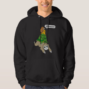 Luiaard Schildpad en Slak Rugzak Race Grappig Dier Hoodie
