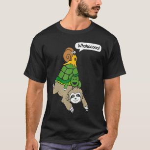 Luiaard Schildpad en Slak Rugzak Race Grappig Dier T-shirt