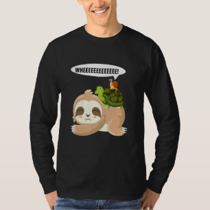Luiaard Schildpad Slak Langzame Dieren Luiaards Li T-shirt