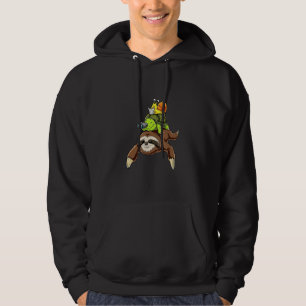 Luiaard schildpad slak op de rug rennen rijden tea hoodie