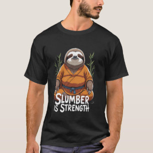 Luiaard Shaolin Lui Slaperig Kung Fu Meester Zen M T-shirt