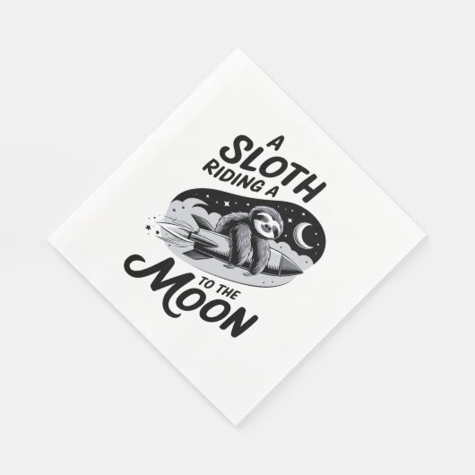 Luiaard Shirt Safari Kerstman Servet (Hoek)