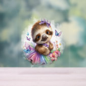 Luiaard Shirt Safari Rainbow Summer Acryl Bord (Neutraal)