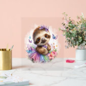 Luiaard Shirt Safari Rainbow Summer Acryl Bord (Huwelijk)