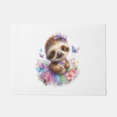 Luiaard Shirt Safari Rainbow Summer Deurmat (Voorkant)