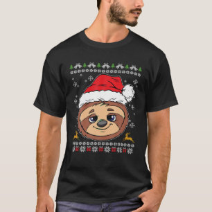luiaard sinterklaas lelijke kerst pyjama schattig  t-shirt
