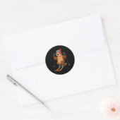 Luiaard Skiën Adventure Wintersport Ronde Sticker (Envelop)