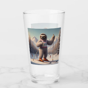 Luiaard skiën glas
