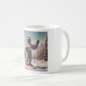 Luiaard skiën koffiemok (Voorkant rechts)