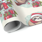 Luiaard Slapen Door Kerstmis Cadeaupapier (Rol Hoek)