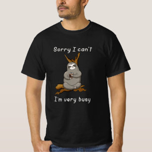 luiaard slapen luie luiaards dier grappig geschenk t-shirt