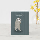 luiaard sorry schattig verdrietig luiaard krabben  kaart (Gele Bloem)
