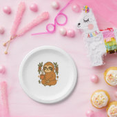 Luiaard Spelen Gitaar Papieren Bordje (Feest)