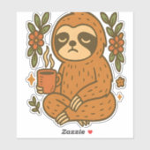 Luiaard Spelen Gitaar Sticker (Vel)