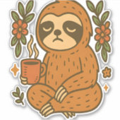 Luiaard Spelen Gitaar Sticker (Voorkant)