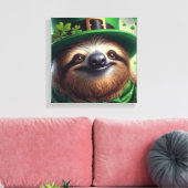 Luiaard St Paddys Dag Canvas Afdruk (Insitu (Woonkamer))