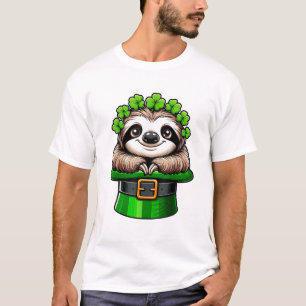Luiaard St. Patricks Dag Leprechaun Shamrock Iers  T-shirt