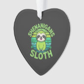 Luiaard St. Patrick's Dag Luiaard Shenanigans Scha Ornament (voorkant)
