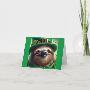 Luiaard St. Patrick's Day Kaart