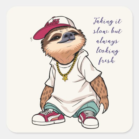 luiaard sticker (Voorkant)