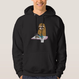 Luiaard strijkt zijn ook hoodie