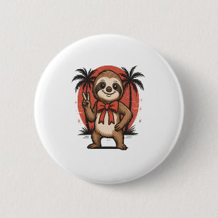 Luiaard Summer Beach Rocking Ronde Button 5,7 Cm