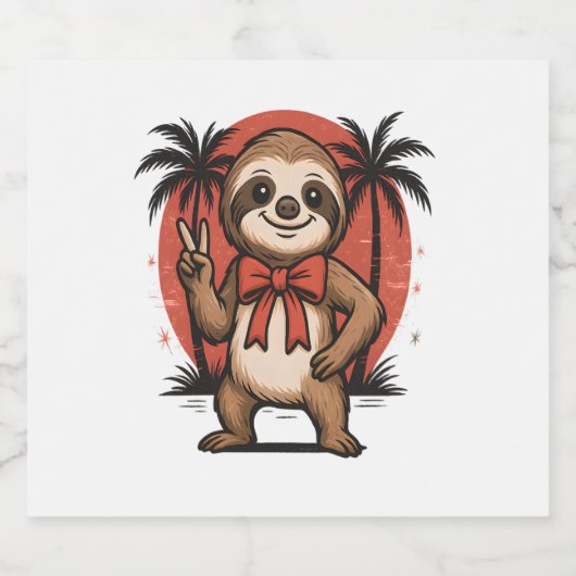 Luiaard Summer Beach Rocking Sparkling Wijnetiket (Enkel label)