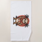 Luiaard Summer Beach Rocking Strandlaken (Voorkant)