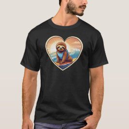 Luiaard surfen t-shirt