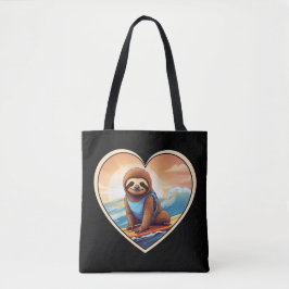 Luiaard surfen tote bag