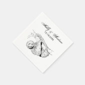 Luiaard Tekening Lithografie #1 Servet (Hoek)
