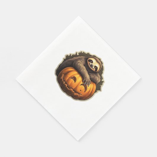 Luiaard thema halloween Klassiek T-Shirt Servet (Hoek)