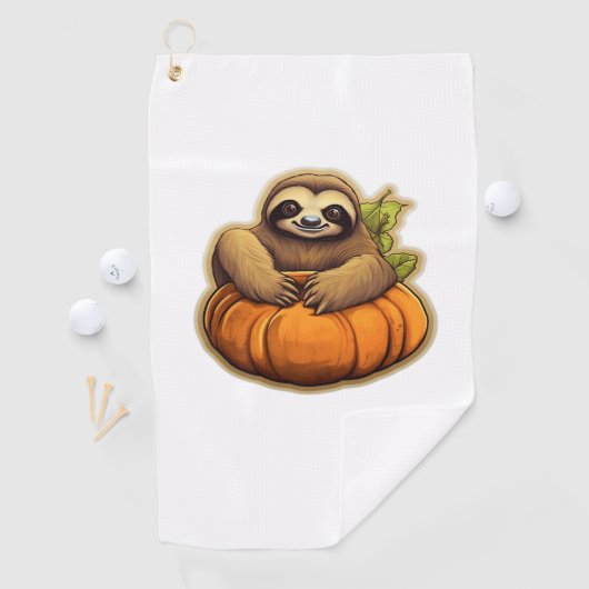 Luiaard thema Halloween Oversized T-Shirt_1 Golfhanddoek (Insitu)