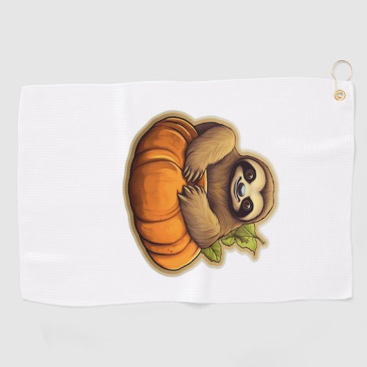 Luiaard thema Halloween Oversized T-Shirt_1 Golfhanddoek (Horizontaal)