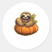 Luiaard thema Halloween Oversized T-Shirt_1 Ronde Sticker (Voorkant)