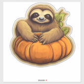 Luiaard thema Halloween Oversized T-Shirt_1 Sticker (Vel)