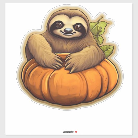 Luiaard thema Halloween Oversized T-Shirt_1 Sticker (Vel)