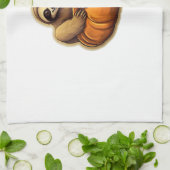 Luiaard thema Halloween Oversized T-Shirt_1 Theedoek (Gevouwen)