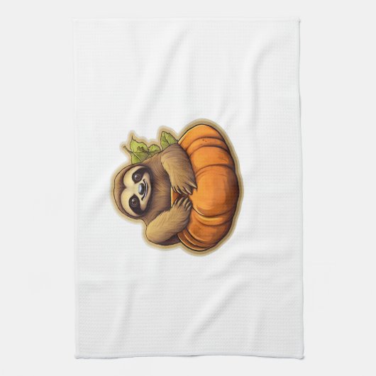 Luiaard thema Halloween Oversized T-Shirt_1 Theedoek (Verticaal)