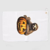 Luiaard thema Halloween Oversized T-Shirt Golfhanddoek (Horizontaal)