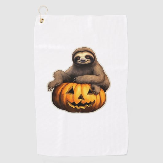 Luiaard thema Halloween Oversized T-Shirt Golfhanddoek (Voorkant)