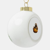 Luiaard thema Halloween Oversized T-Shirt Keramische Bal Ornament (Links)