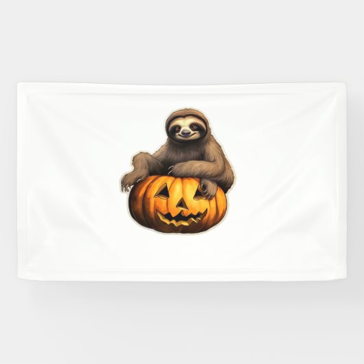Luiaard thema Halloween Oversized T-Shirt Spandoek (Horizontaal)