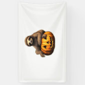 Luiaard thema Halloween Oversized T-Shirt Spandoek (Verticaal)