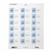 Luiaard thema verjaardag met blauwe en witte stip etiket (Full Sheet)