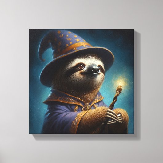 Luiaard Tovenaar Canvas Afdruk (Voorkant)