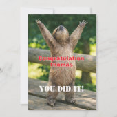 Luiaard Triomfkaart – Aangepaste Felicitaties Edit Kaart (Voorkant)