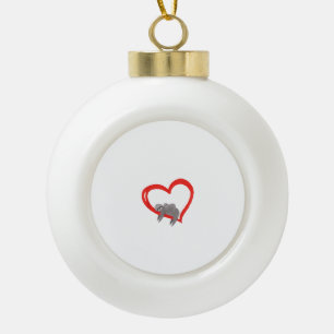 Luiaard Valentijnsdag, Dames Luiaards Valentijnsda Keramische Bal Ornament